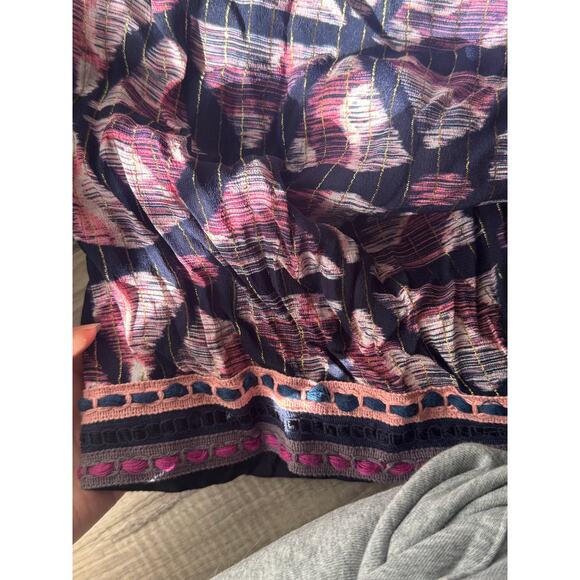 Anthropologie Lisette Maxi Dress Boho Mixed Print XS Petite EUC - Picture 4 of 9